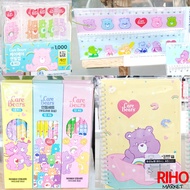 Korea Daiso care bears Rainbow Bear Merchandise Pencil Stationery Pen Cap Notepad Notebook Scissor R