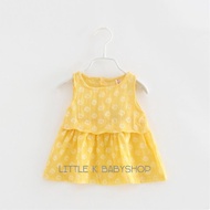 Yellow Dandelion Flower Baby and Kids Dress LKB-15398C