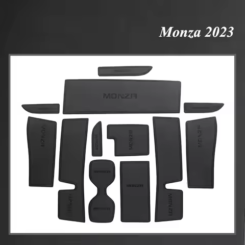 Anti-Slip Car Gate Slot Mat For Chevrolet Monza 2023 Non-Slip Door Groove Pad Leather Coaster Auto I