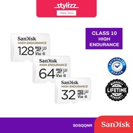 SANDISK HIGH ENDURANCE MICRO-SDHC CARD + ADAPTER 32GB, 64GB, 128GB - FOR DASHCAM, CCTV CAMERA ( SDSQQNR )