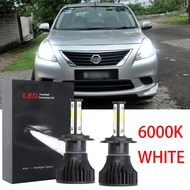 ชุดหลอดไฟหน้ารถยนต์ LED 12-32V 6000K สีขาว สําหรับ Nissan Almera (N17) 2012 เป็น 2019 1 คู่ plug and