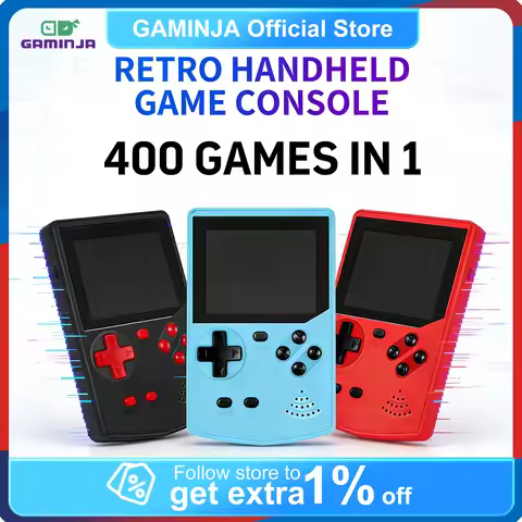 Game GAMINJA Retro Handheld Game Console Nostalgic Classic Russian Game Console Portable Mini Game C