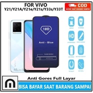 LAYAR Tempered Glass Vivo Y21 Y21A Y21e Y21s Y21T Y33s Y33T Anti-Scratch Glass Full Screen Full Glue