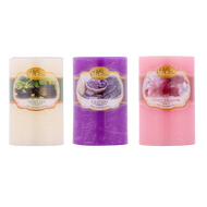 Set 3 nến thơm trụ tròn D5H8 Miss Candle FtraMart 5x8cm NQM0819 (Tím-hồng-vàng nhạt)