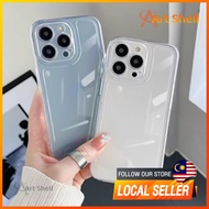 Korean Crystal Clear Frame Lens Protector Phone Case Compatible for iPhone 11 15 14 13 12 Pro Max X XS XR 7 8 Plus Shock