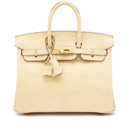 Hermès Vanille Matte Mississippiensis Alligator Birkin 25 Gold Hardware, 2024