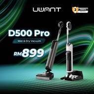 Uwant D500 Pro Wet Dry Vacuum | 180° Ultra Lie-Flat, Tri-Edge Brush, IPX6 Roller, Sterilization Wate