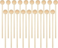 20 Pieces Wood Mallets Percussion Sticks Xylophone Mallets Glockenspiel Sticks Wood Small Musical Drumsticks Chime Round Head Hammer Wooden Drum and Percussion Mallets for Kids, 8.2 Inch Long