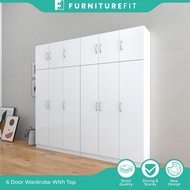 FurnitureFit 6x8FT Wardrobe With Shelving / Almari Baju / Cupboard