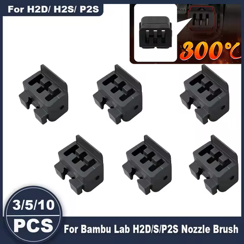 Nozzle Wiper For Bambu Lab H2D/H2C/P2S Silicone Brush High Quality Hotend Nozzles Cleanning Tool For