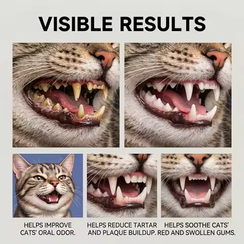 Cat Oral Care Spray Effectively Remove Plaque Reduce Tartar Build-up Eliminate Bad Breath Fresh Brea