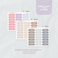 7 Days Bubble Chat | Pasteru Planner Journal Sticker