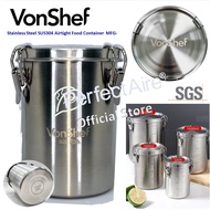 【READY STOCK现货】VONSHEF Stainless Steel SUS304 Airtight Food storage jar