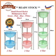 Round Multipurpose Small Rack / Rak Barang Serbaguna Kecil (2/3/4 Tier) / Kitchen Rack / Rak Bawang 