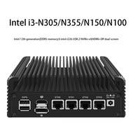 12th Gen Intel Firewall Mini PC Alder Lake i3 N355 N305 N150 N100 Fanless Soft Router Proxmox DDR5 4