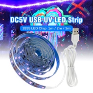LED Strip Light USB 5V 2835 Waterproof Ultraviolet Fluorescence Light 0.5M 1M 2M LED UV Tape for DJ 