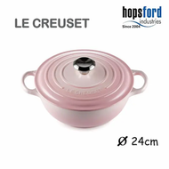 LE CREUSET - 24cm Marmite 琺瑯鑄鐵深炒鍋 3.1L 嫩粉紅 21114247770430 明火-電磁爐-電爐-焗爐適用