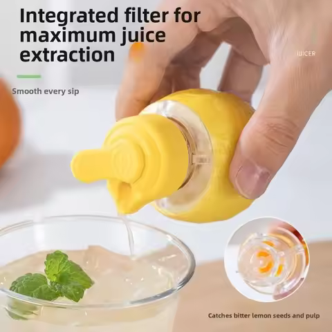Easy-to-Use Mini Manual Lemon Juicer Hand Held Resuable Citrus Juicer Lemon Squeezer for Lemon Orang