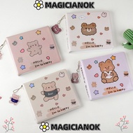 MAGICIANOK CD  Holder, Collect Book Loose-leaf CD Storage Album, Portable Cartoon Bear CD Storage Ca