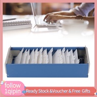 1qipin.my Index Card Holder Box Expandable 800 Organizer with A to Z Tabs Clear Cover for Office Des