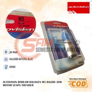 Autovision Diamond Blue BA20D 5000k 36w Halogen Bulb for Vespa Thunder 12V Motorcycle
