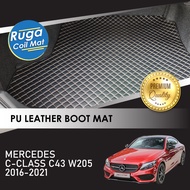 MERCEDES C-CLASS C43 COUPE W205 ( 2016 - 2021 ) Karpet Bonet Kulit PU PREMIUM QUALITY PU Leather Boo