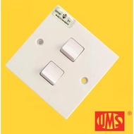 UMS 2G FLUSH SWITCH 2G 1WAY MODULAR 221-1 WHITE