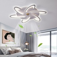 Simple Fan Light Fan Light Direct Sales Modern Master Bedroom Ceiling Factory Creative Flower-Shaped