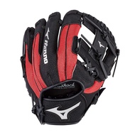 Mizuno unisex-teen GPP1000Y3RD Prospect Series PowerClose Baseball Gloves, 10", Right Hand, Black/Re