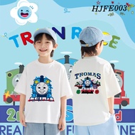 【NEW】THOMAS TRAIN Baju Loose Cotton round Neck Short Sleeve for Boys and Girls T-Shirt