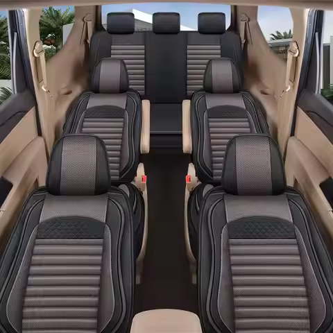 Car Seat Cover Specific For 7 Types 3 Rows 6 or 7 Seats SUV MPV Accessories Linen Material 7-seater 
