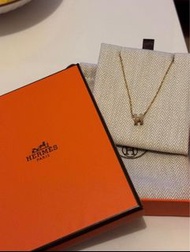 全新 Hermes Mini pop h 奶茶 玫瑰金  Hermes H Necklace
