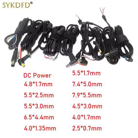 DC 5.5*2.5 2.1 4.8*1.7 7.4*5.0 5.0*1.7MM Laptop Power Connector Jack DC Plug Adapter Charger Cable f