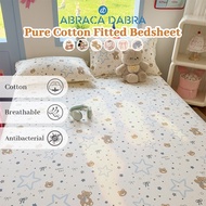 NEW Cute Cartoon Designs 40S 100% Pure Cotton Cadar Super Soft Premium Wash Cotton Fitted Bedsheet W
