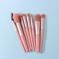 | brush make up set | maange brush ❈Yuhan Morandi 8 Makeup Brush Set Mini Portable Makeup Brush Set 