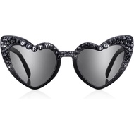 30th Birthday Heart Shaped Glasses, Dirty 30" Fun Sunglasses, Black Birthday Party Favors & Decorati