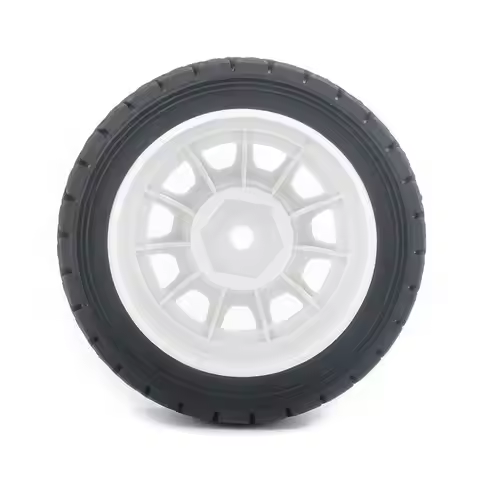 1/14 Scale WRC Rally Tires, 4PCS Rubber Wheels For MJX, For Tamiya M Chassis, RX12 RC Cars White