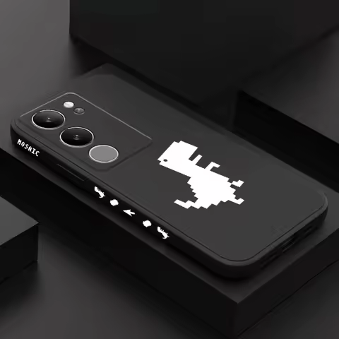 Dumb Pixel Dragon Phone Case For VIVO V50 V40 V30 V29 V29E V27 V27E V25 V25E V23 V23E V21 V20 Y20 Y1