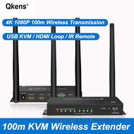 1080p 4K Loop Wireless Transmission Screen Share Display Adapter USB KVM HDMI Extender สำหรับ PS3 PS