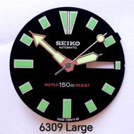 6309 Large Seiko Divers Dial & Hand Replacement Luminous