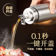 Stainless Steel Oil Pot Glass Food Grade Oil Bottle Soy Sauce Vinegar Seasoning Bottle Kitchen House