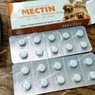 HJK MECTIN Obat Anti Parasit Hewan Ivermectin 2mg 1 STRIP 10 Tablet