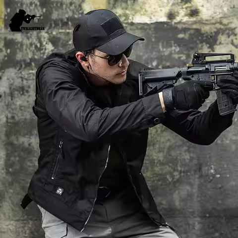 City Archon Tactical Jackets Men's Casual Jacket Outerwear Slim Fat Multi Pockets Cotton jacket Men 