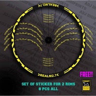 ♞,♘,♙KORE Realm 2.7 Rims MTB Decals Sticker for 2 RIMS.