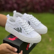 LOKAL Aekoshoes Two Years White Lis Grey Men's and Women's Sneakers, Original Indonesian Local Produ