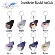 Honkai Star Rail keychain acrylic mica character Acheron Firefly Robin Lingsha Fugue Hanabi Black Sw