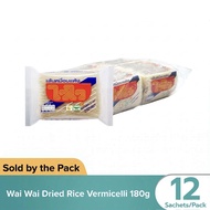 Wai Wai Halal Bihun Dehydrated Rice Vermicelli 180g Pack of 12 Packet Made In Thailand
