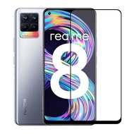 CASE888 Tempered Glass Full Realme 8 4G Full Cover 9D Full Glue Anti-Scratch Glass