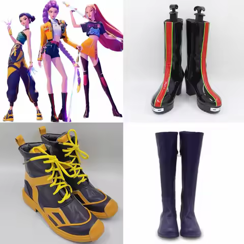 K-Pop Mira Rumi Zoey Demon Hunters Cosplay Shoes Boots for Women Girl Group Idol Roleplay Halloween 