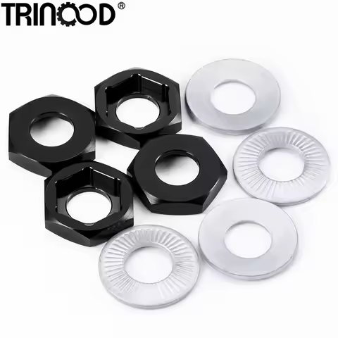 TRINOOD 4Pcs Alu Alloy Wheel Hex Adapter 17mm to 24mm/12mm to 17mm Drive Hub Combiner for 1/8 RC Cra